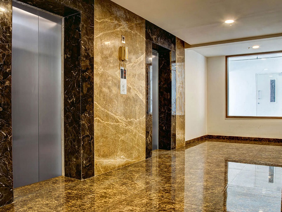 Đá granite ốp thang máy có độ cứng, độ bóng đẹp